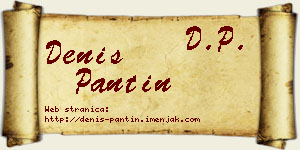 Denis Pantin vizit kartica